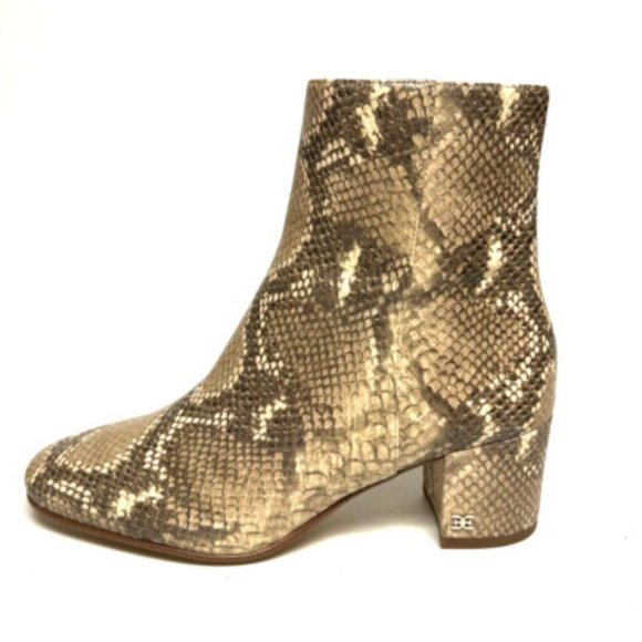 Sam Edelman | Shoes | Sam Edelman Womens Regaen Ankle Bootie Snake Size ...